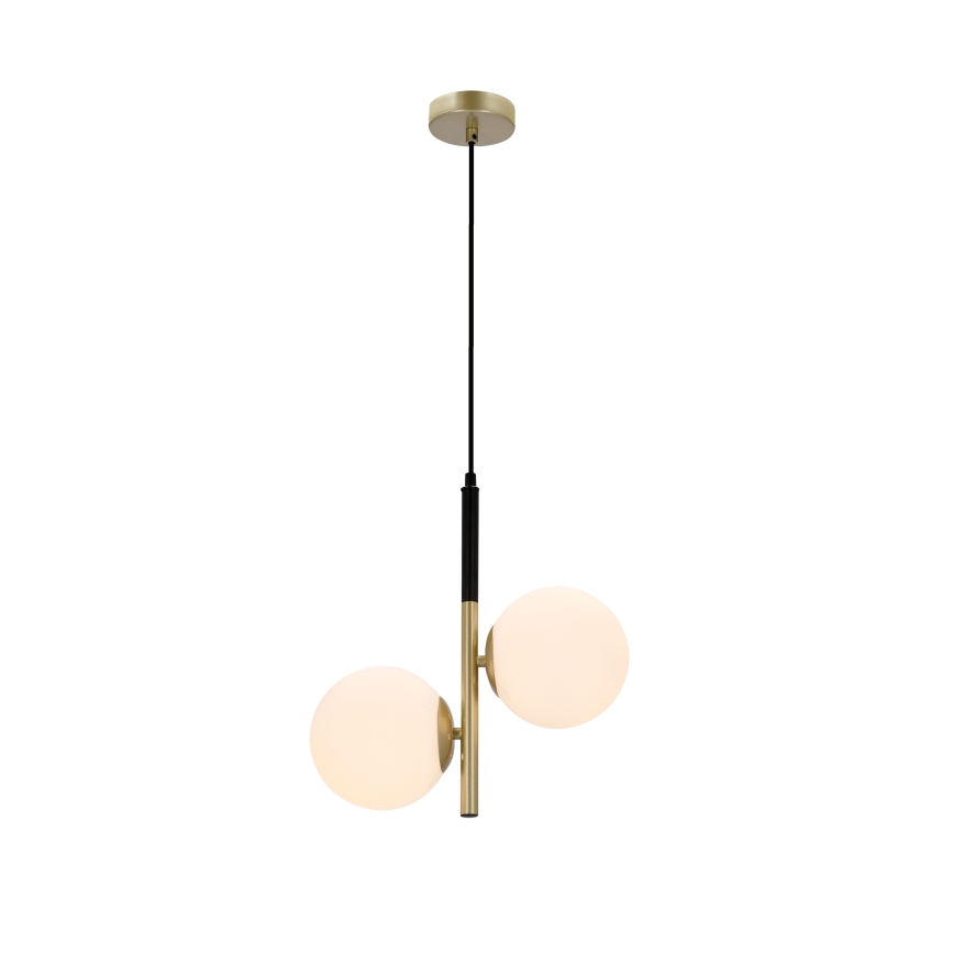 Csillár zsinóron DUO 2xE14/40W/230V arany/fekete