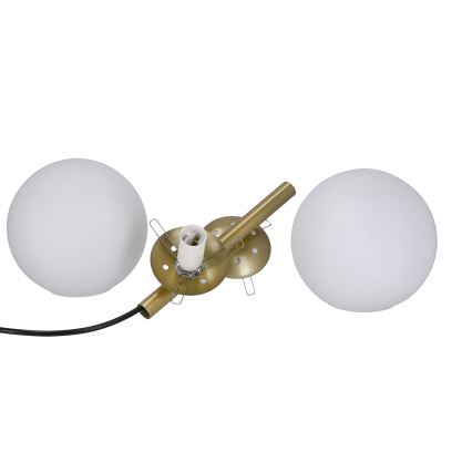 Csillár zsinóron DUO 2xE14/40W/230V arany/fekete