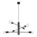 Csillár zsinóron DUOMO 6 6xE27/60W/230V fekete