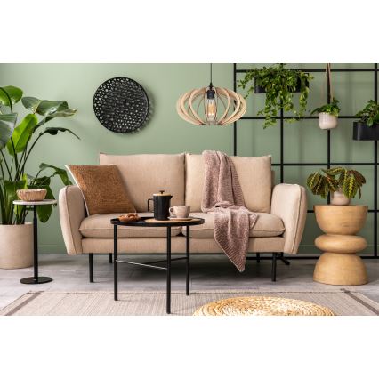 Csillár zsinóron EARTH 1xE27/60W/230V fekete/bézs