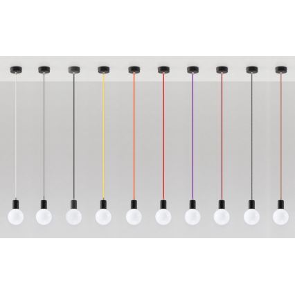 Csillár zsinóron EDISON 1xE27/60W/230V fekete