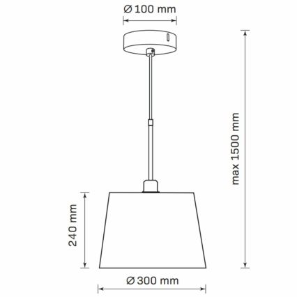 Csillár zsinóron ELENA 1xE27/20W/230V fehér