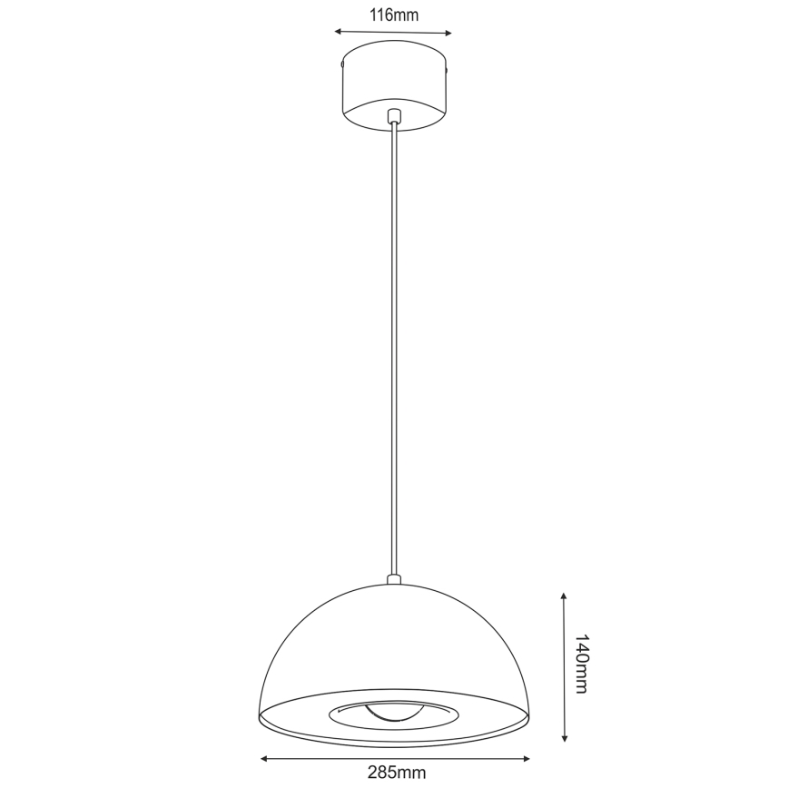 Csillár zsinóron ELGUND 1xE27/15W/230V átm. 28,5 cm bézs