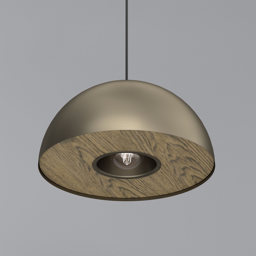 Csillár zsinóron ELGUND 1xE27/15W/230V átm. 35 cm réz