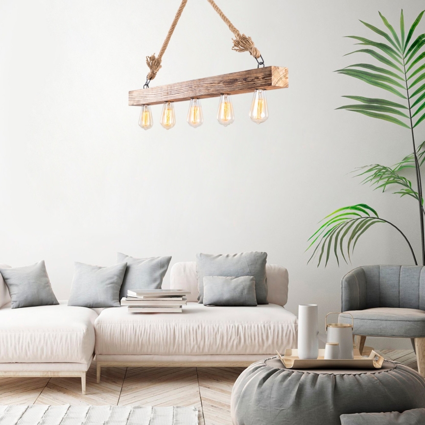 Csillár zsinóron EREBOS 5xE27/100W/230V