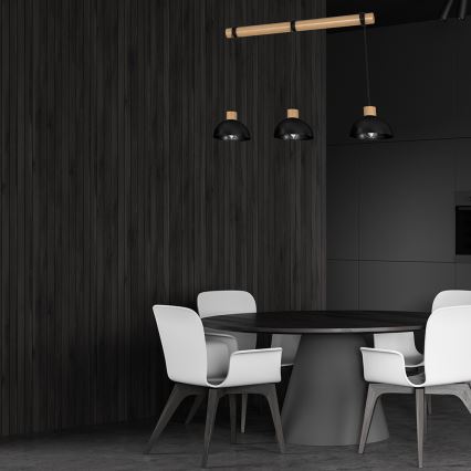 Csillár zsinóron ERIK 3xE27/60W/230V bézs/fekete