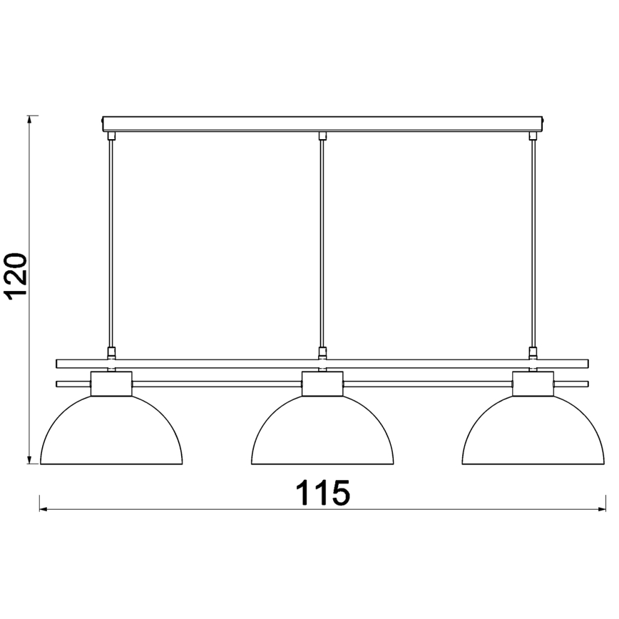 Csillár zsinóron ESTATE 3xE27/15W/230V kék