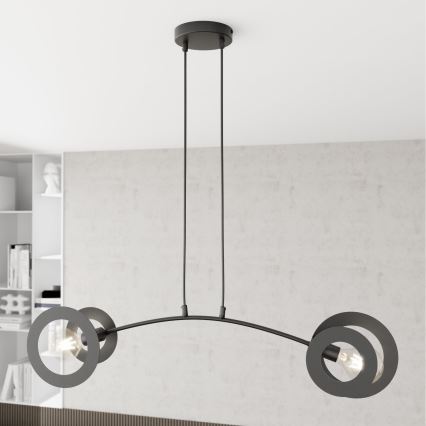 Csillár zsinóron EUFORIA 2xE27/15W/230V fekete
