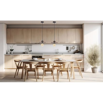 Csillár zsinóron FALCO 1xE27/60W/230V átm. 20 cm bézs