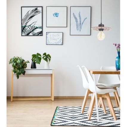 Csillár zsinóron FALCO 1xE27/60W/230V átm. 20 cm bézs