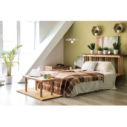 Csillár zsinóron FALCO 1xE27/60W/230V átm. 30 cm bézs