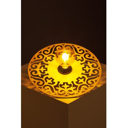 Csillár zsinóron FALCO 1xE27/60W/230V átm. 30 cm bézs