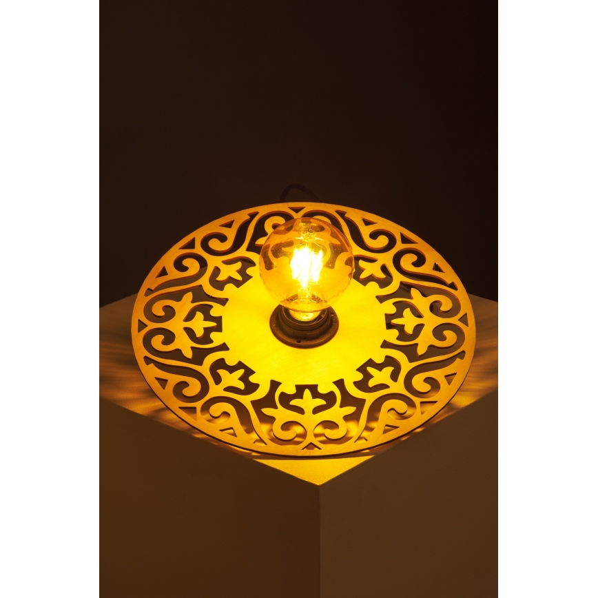 Csillár zsinóron FALCO 1xE27/60W/230V átm. 30 cm bézs