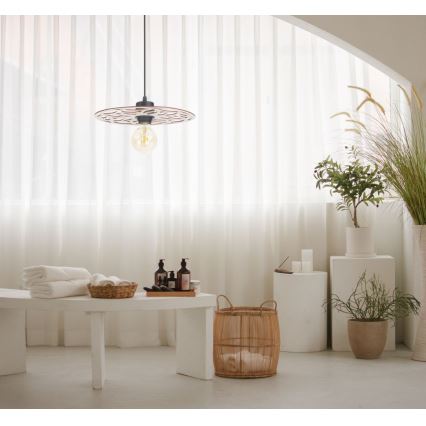 Csillár zsinóron FALCO 1xE27/60W/230V átm. 30 cm bézs