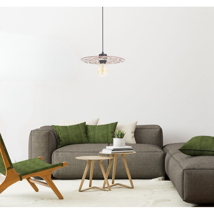 Csillár zsinóron FALCO 1xE27/60W/230V átm. 30 cm bézs