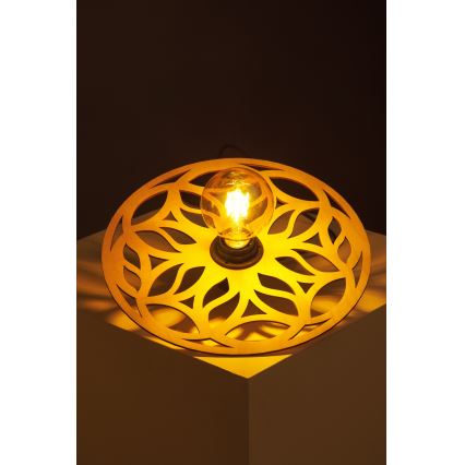 Csillár zsinóron FALCO 1xE27/60W/230V átm. 30 cm bézs