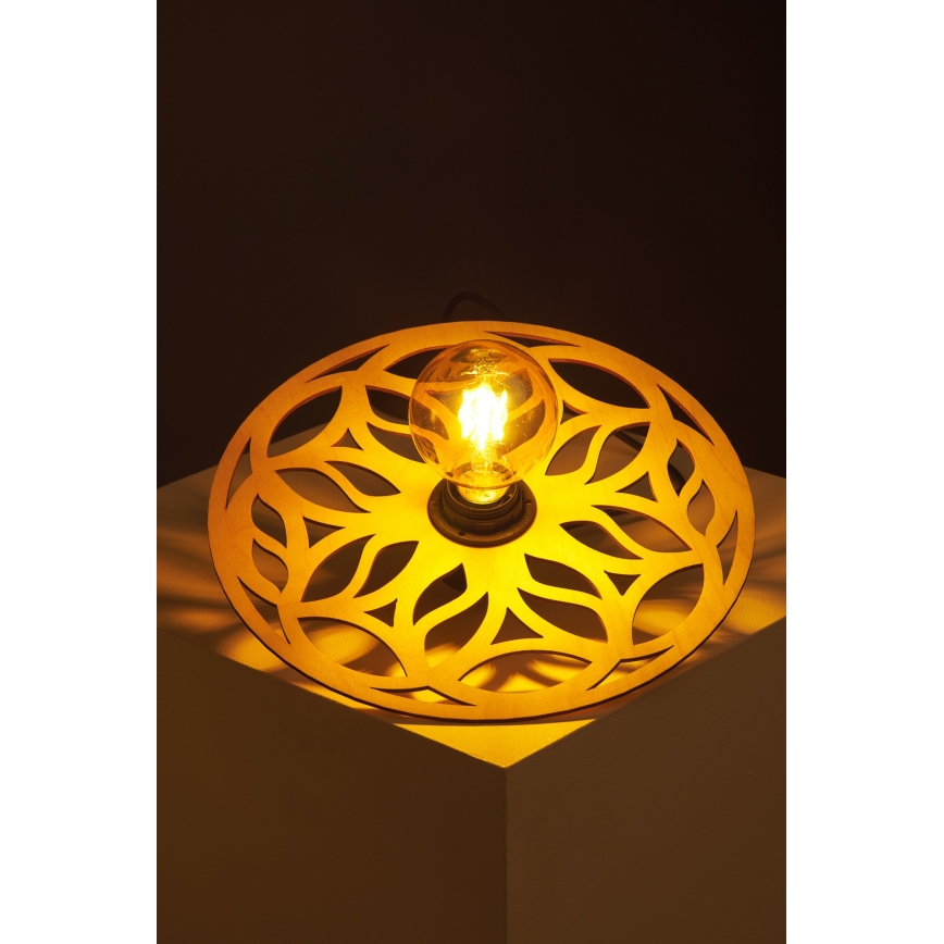 Csillár zsinóron FALCO 1xE27/60W/230V átm. 30 cm bézs