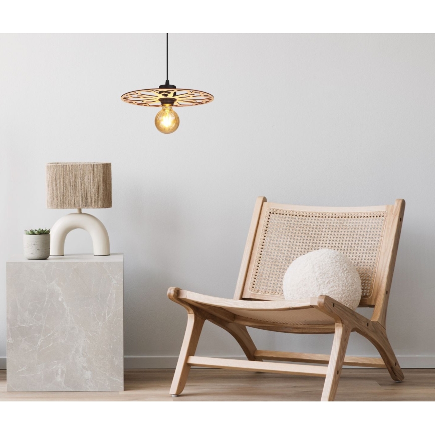 Csillár zsinóron FALCO 1xE27/60W/230V átm. 30 cm bézs