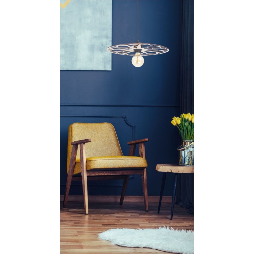 Csillár zsinóron FALCO 1xE27/60W/230V átm. 30 cm bézs