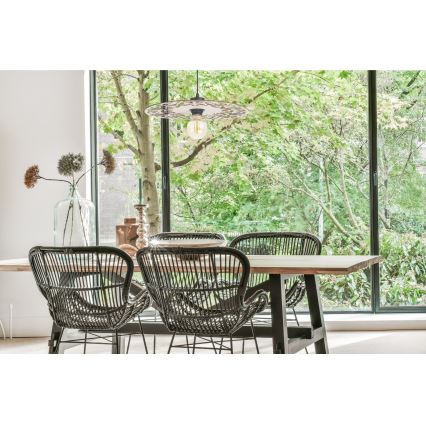 Csillár zsinóron FALCO 1xE27/60W/230V átm. 40 cm bézs