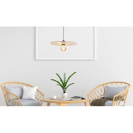 Csillár zsinóron FALCO 1xE27/60W/230V átm. 40 cm bézs
