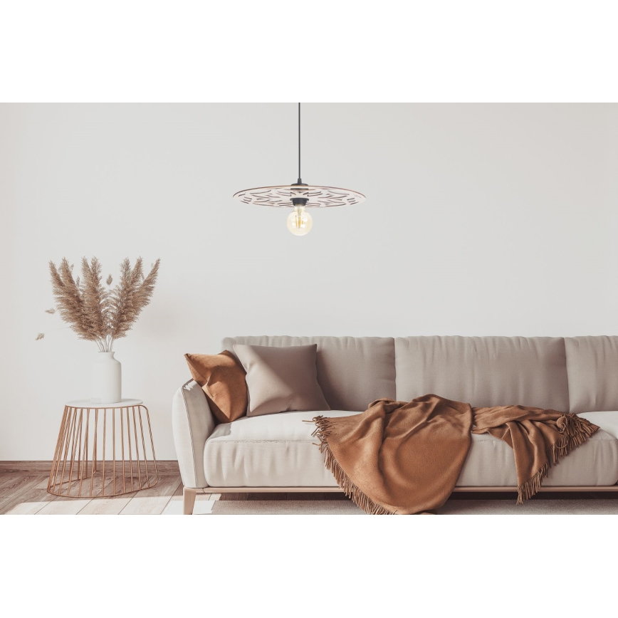 Csillár zsinóron FALCO 1xE27/60W/230V átm. 40 cm bézs