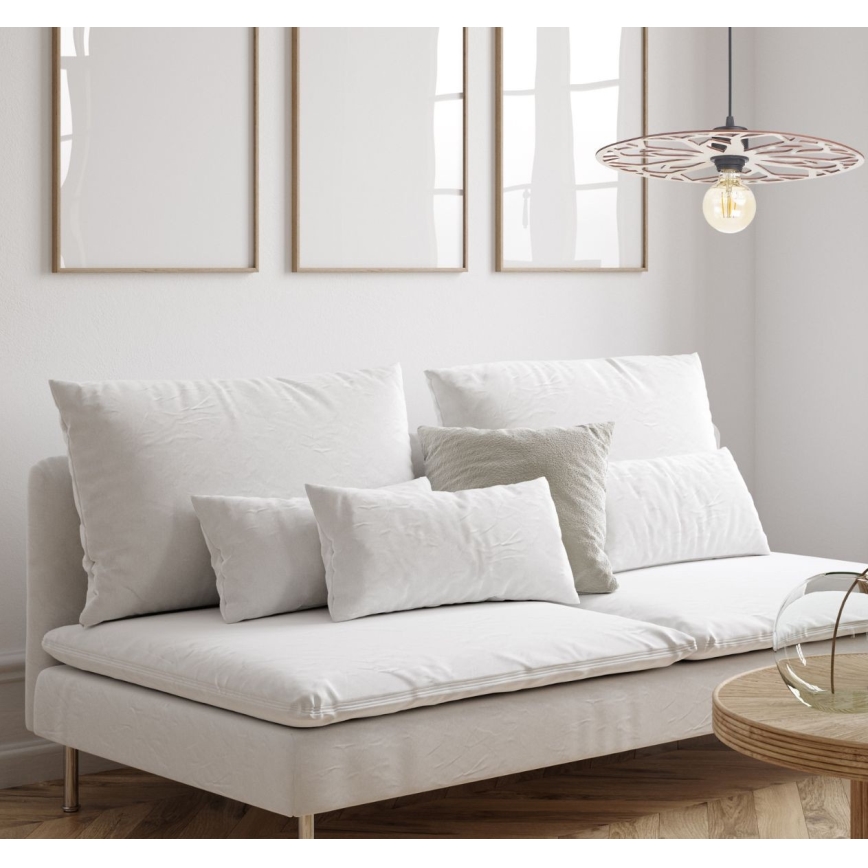 Csillár zsinóron FALCO 1xE27/60W/230V átm. 40 cm bézs