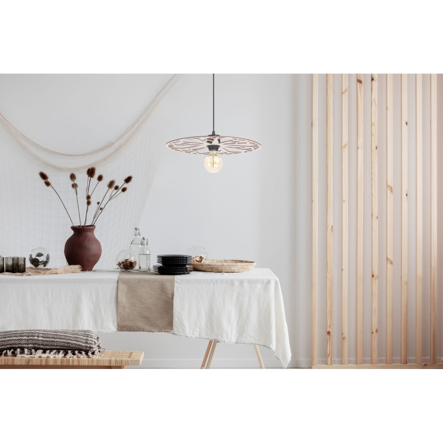 Csillár zsinóron FALCO 1xE27/60W/230V átm. 40 cm bézs