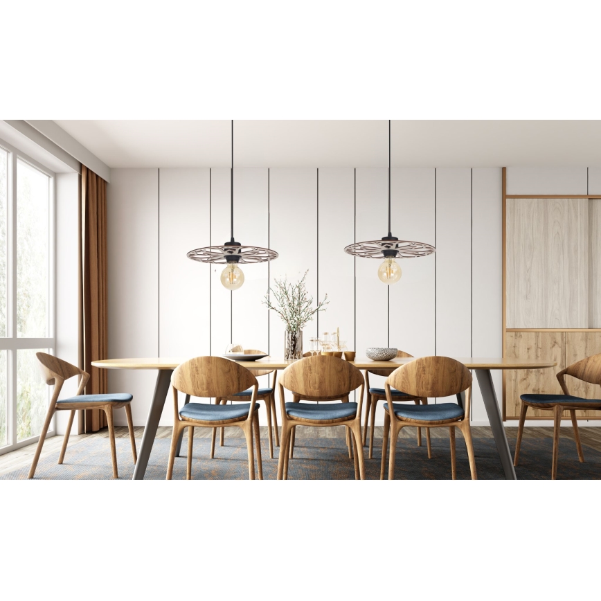 Csillár zsinóron FALCO 1xE27/60W/230V átm. 40 cm bézs
