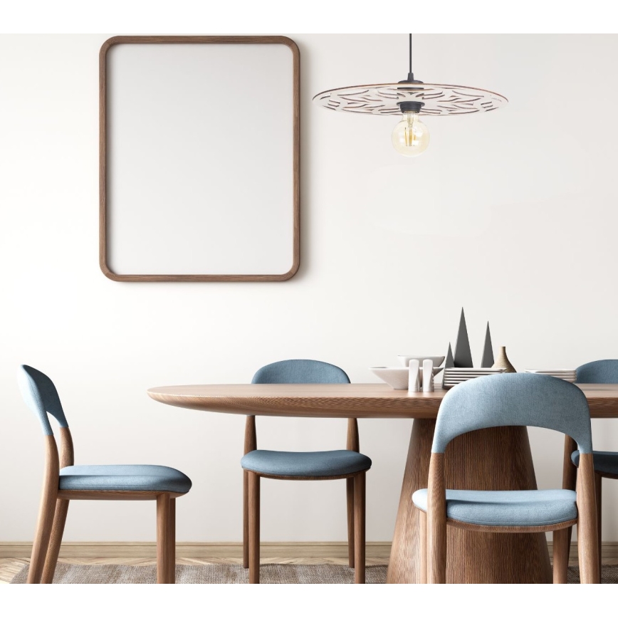 Csillár zsinóron FALCO 1xE27/60W/230V átm. 40 cm bézs