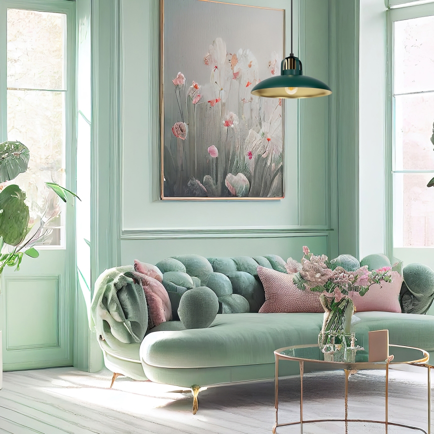 Csillár zsinóron FELIX 1xE27/60W/230V zöld