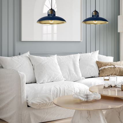 Csillár zsinóron FELIX 2xE27/60W/230V kék