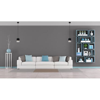 Csillár zsinóron FERGIE 1xE27/15W/230V fekete