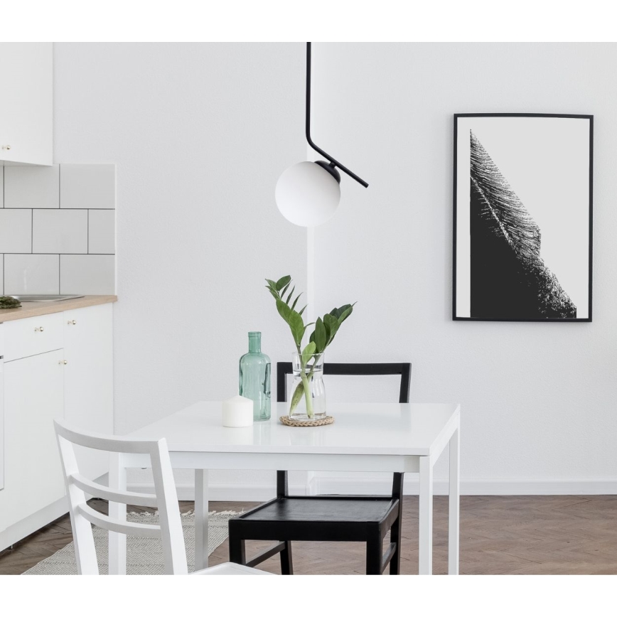 Csillár zsinóron FIRA 1xE27/60W/230V fekete