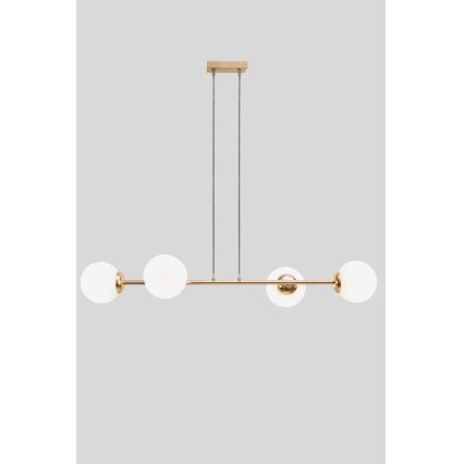 Csillár zsinóron FIRA 4xE27/60W/230V arany