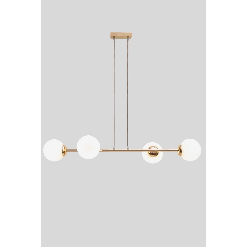 Csillár zsinóron FIRA 4xE27/60W/230V arany