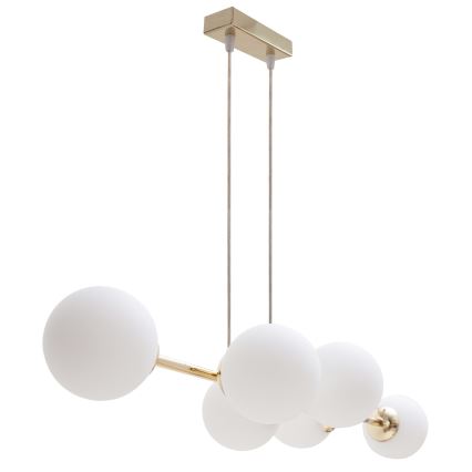 Csillár zsinóron FIRA 5xE27/60W/230V arany