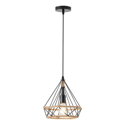 Csillár zsinóron FLARE 1xE27/15W/230V átm. 25 cm bézs