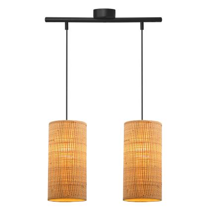Csillár zsinóron FLERI 2xE27/60W/230V rattan