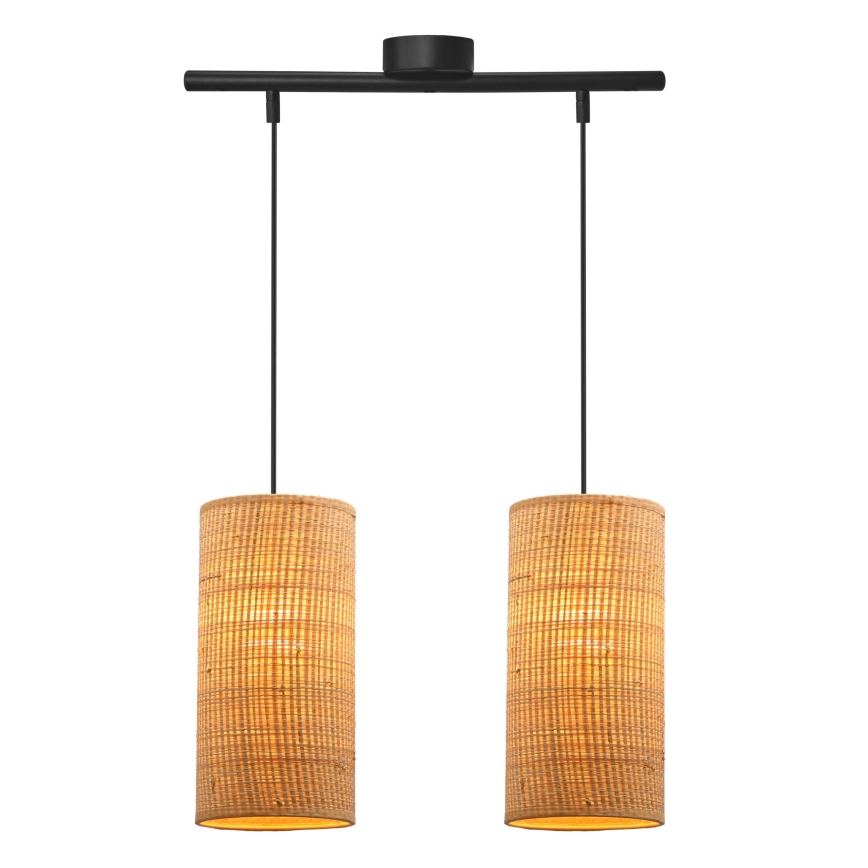 Csillár zsinóron FLERI 2xE27/60W/230V rattan