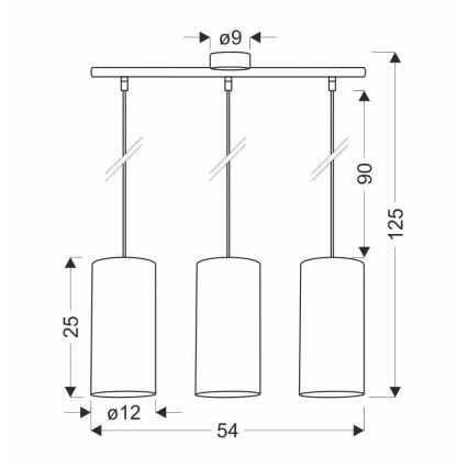 Csillár zsinóron FLERI 3xE27/60W/230V rattan