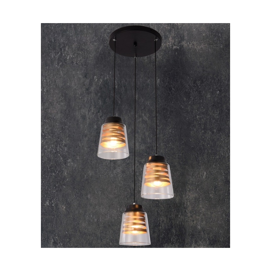 Csillár zsinóron FRESNO 3xE27/60W/230V