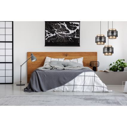 Csillár zsinóron GABI 3xE27/60W/230V arany/fekete átm. 45 cm