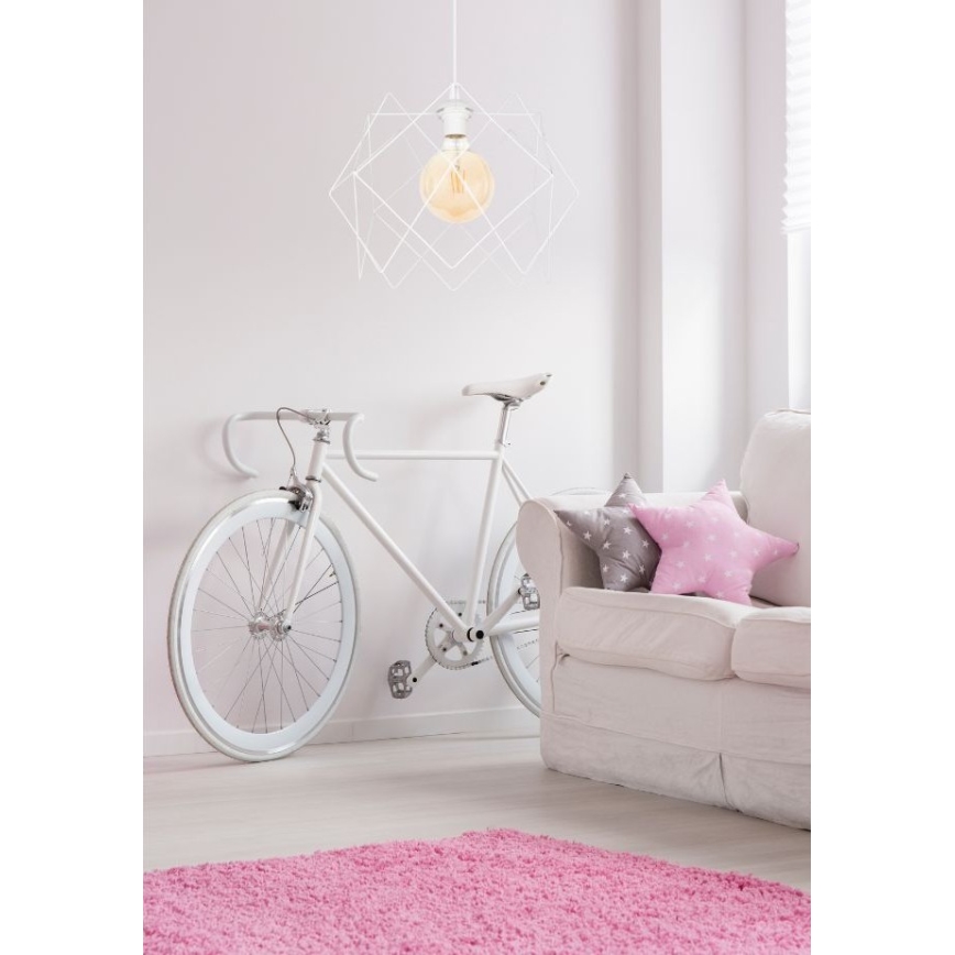 Csillár zsinóron GALL 1xE27/60W/230V fehér