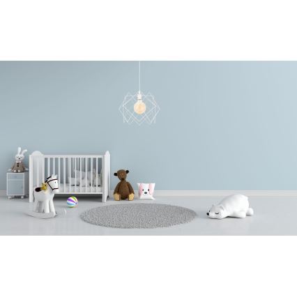 Csillár zsinóron GALL 1xE27/60W/230V fehér