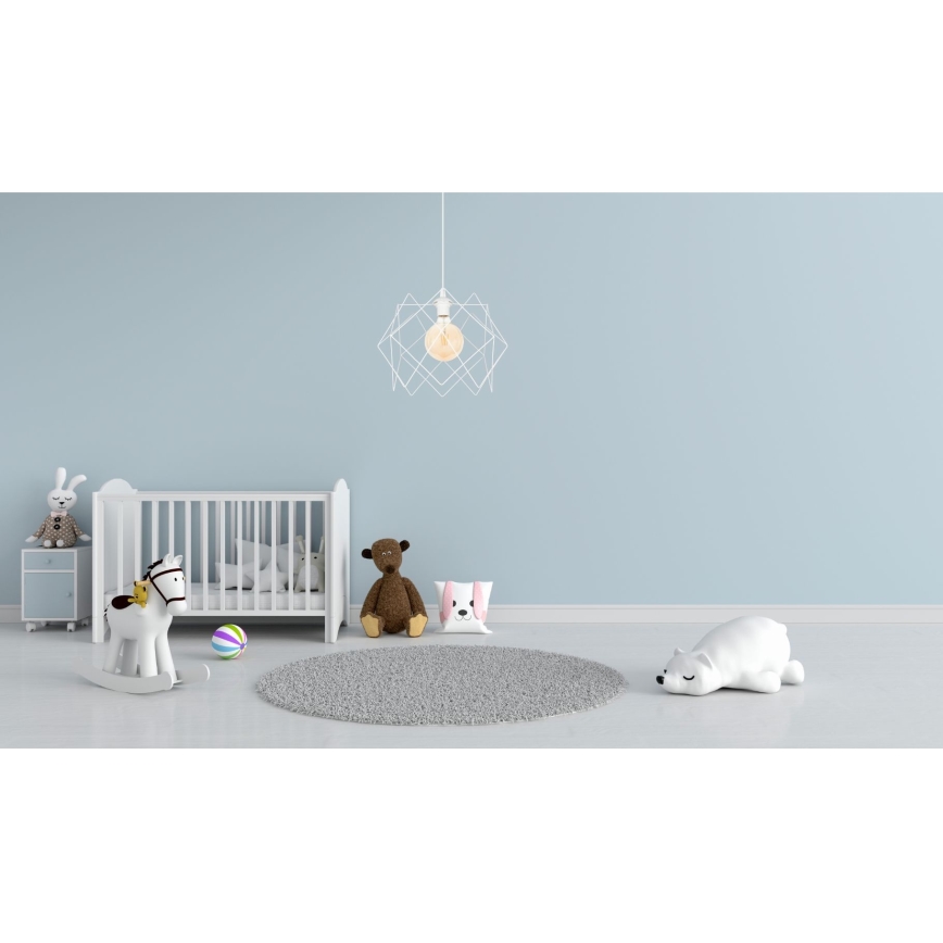 Csillár zsinóron GALL 1xE27/60W/230V fehér