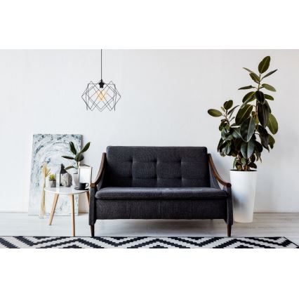 Csillár zsinóron GALL 1xE27/60W/230V fekete