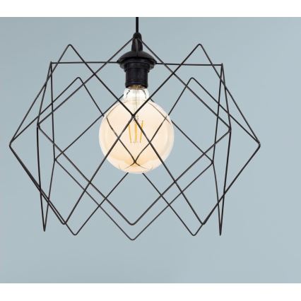 Csillár zsinóron GALL 1xE27/60W/230V fekete