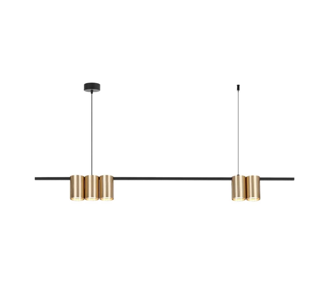 Csillár zsinóron GENESIS 5xGU10/8W/230V arany ML0369