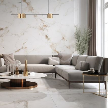 Csillár zsinóron GENESIS 5xGU10/8W/230V arany